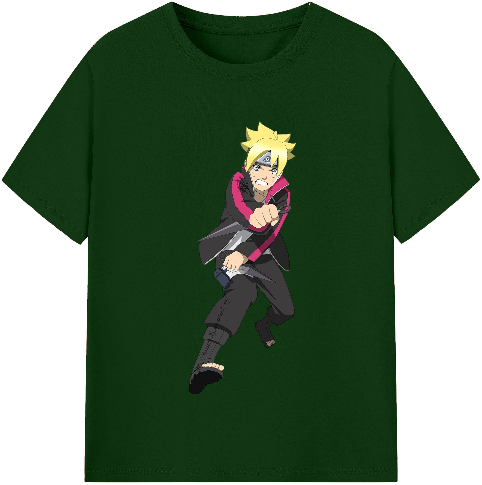 （画像用） NARUTO -ナルト- うずまき ボルト Uzumaki Boruto 綿100％半袖Tシャツ（フロントプリント）
